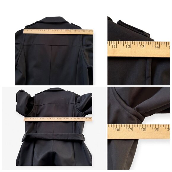 Miu Miu Fall Winter 2007 Black Belted Trench Coat Size 42 IT / US 6 - Picture 12 of 13